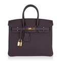 Birkin 25 Bag Chocolat Gold Hardware Togo Leather