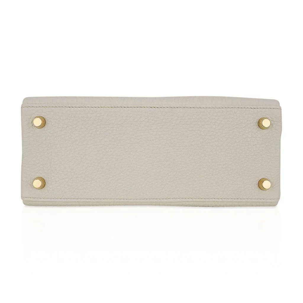 Kelly 25 Retourne Bag Beton Togo Leather with Gold Hardware