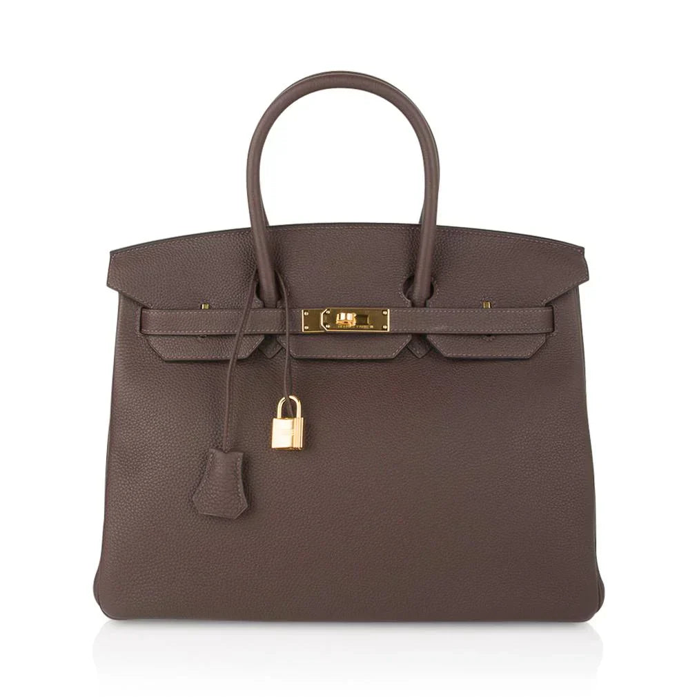 Birkin 35 Bag Chocolate Togo Gold Hardware