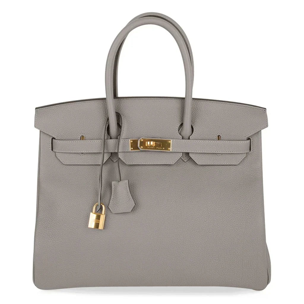 Birkin 35 Bag Gris Asphalte Togo Gold Hardware
