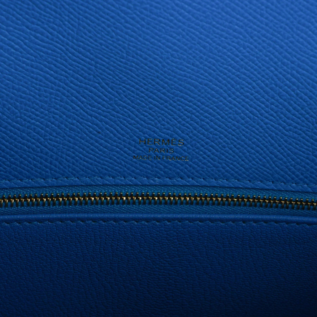 Kelly Casaque 28 Bag Black / Bleu Indigo Sellier Limited Edition