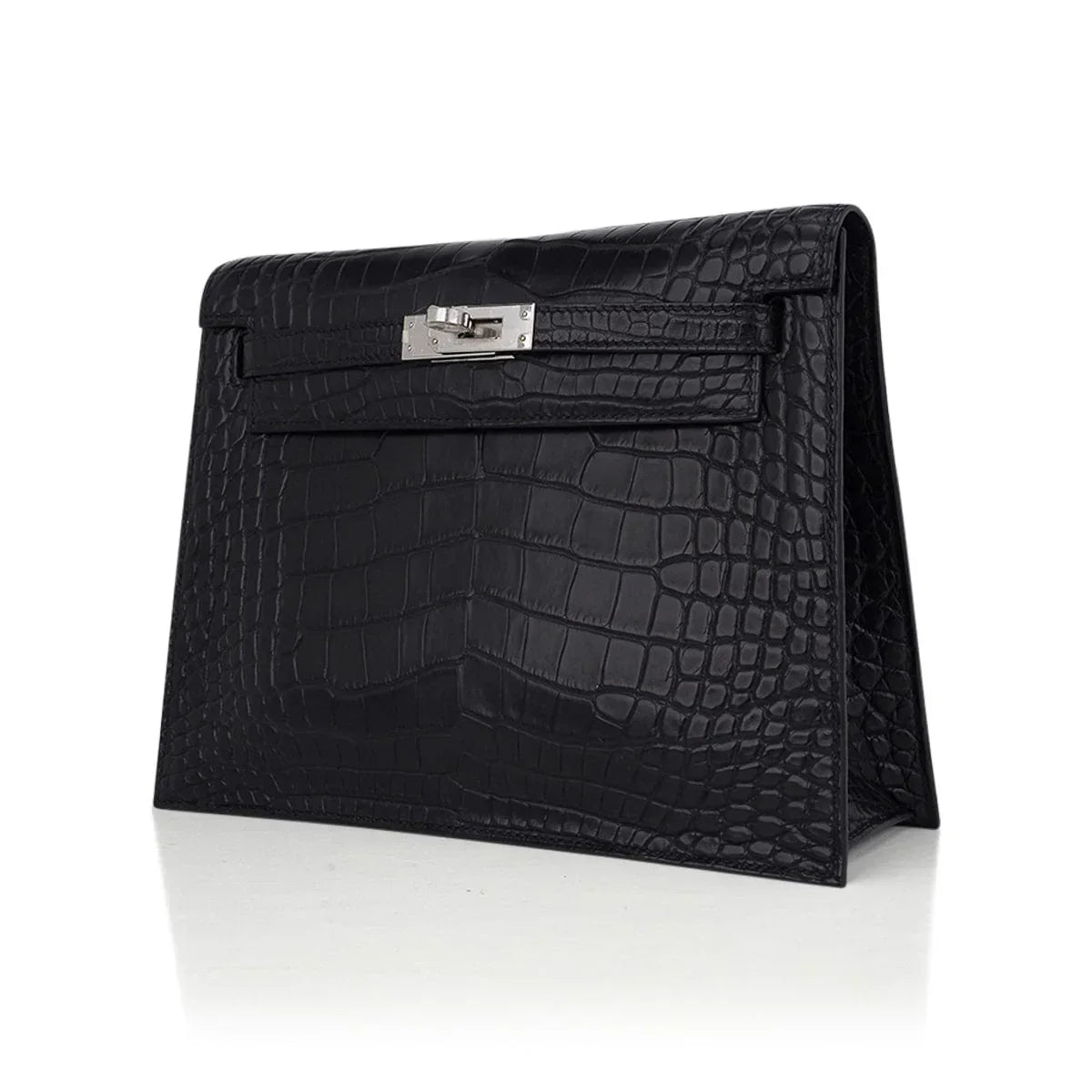 Limited Edition Kelly Danse Bag Matte Black Crocodile