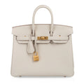 Birkin HSS 25 Bag Beton w/ Pink Rose Pourpre Brushed Gold Hardware Togo