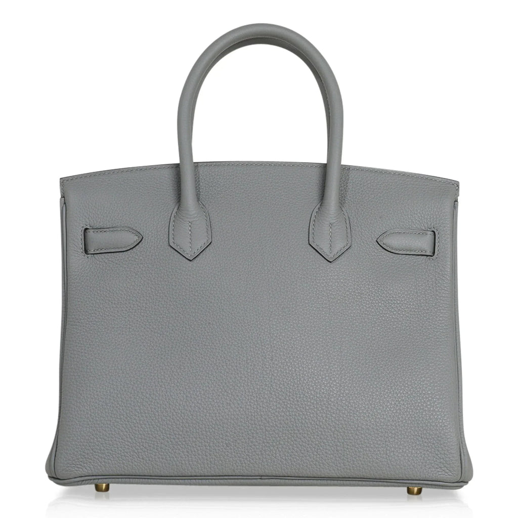 Birkin 30 Bag Gris Mouette Gold Hardware Togo Leather
