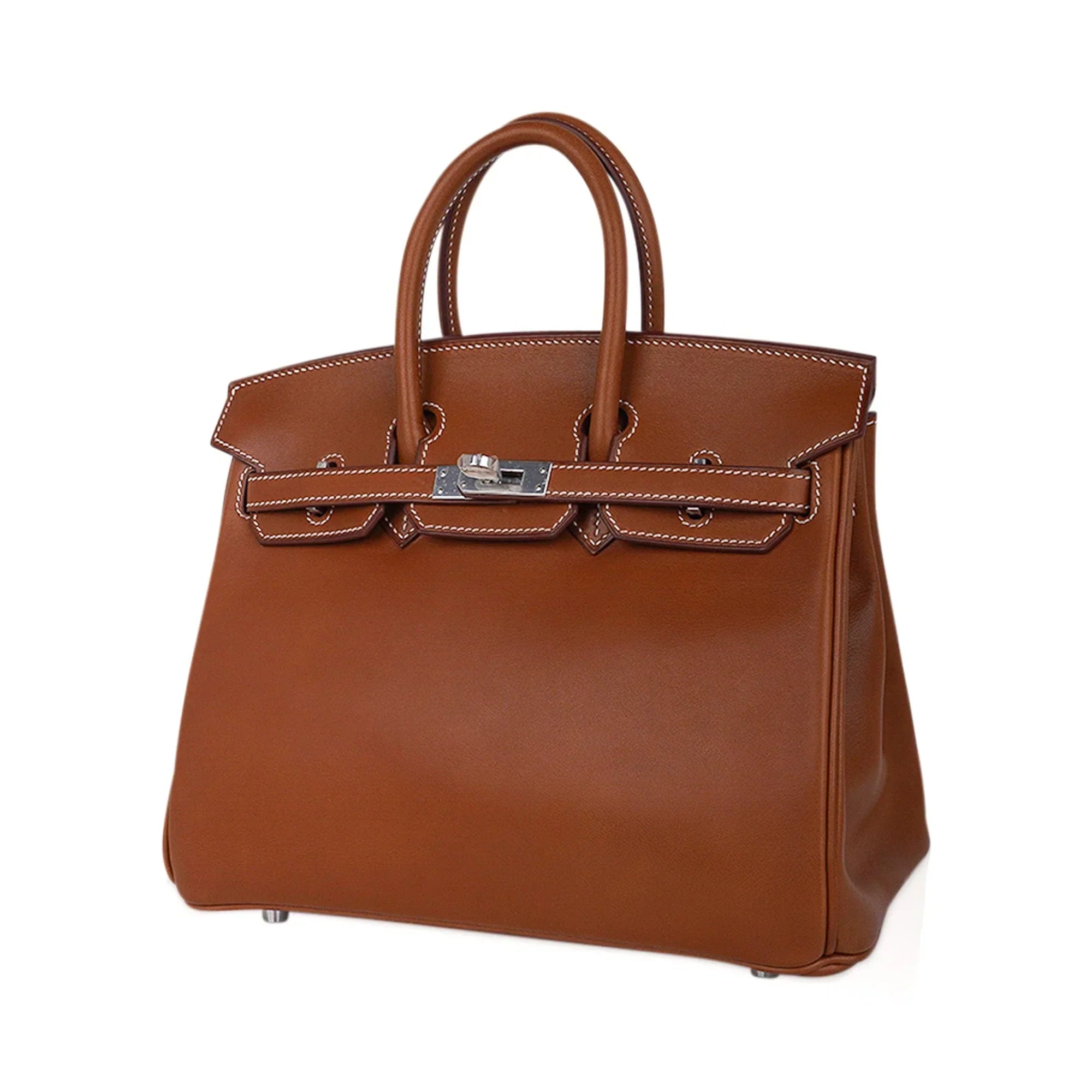 Limited Edition Birkin 25 Fauve Barenia Leather Bag Palladium Hardware