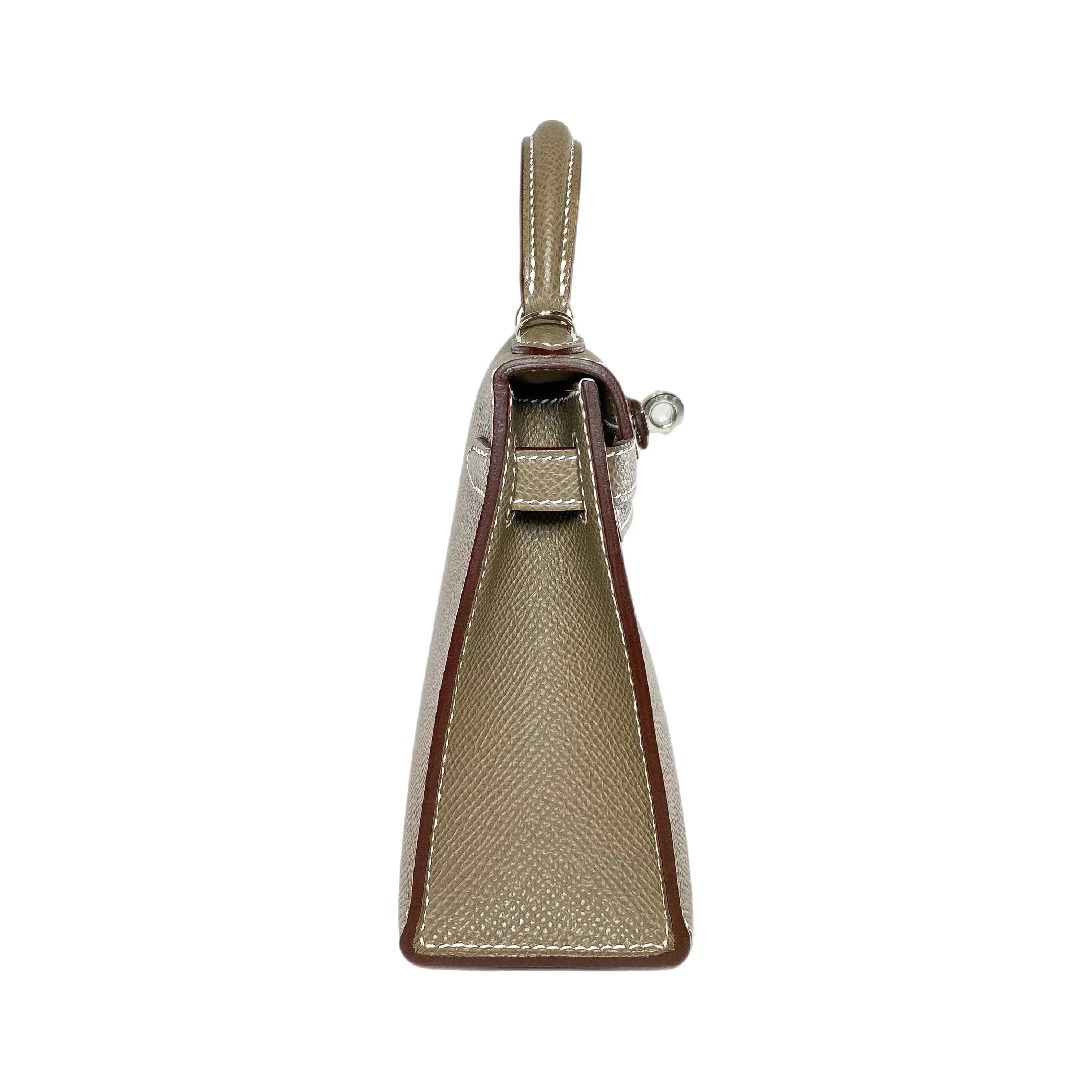 Kelly Sellier Craie and Trench Epsom Brushed Palladium Hardware