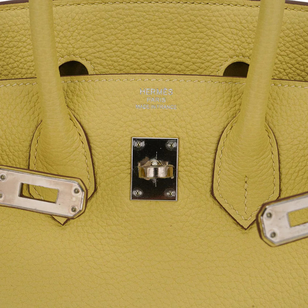 Birkin 25 Bag Jaune Poussin Togo Leather with Palladium Hardware