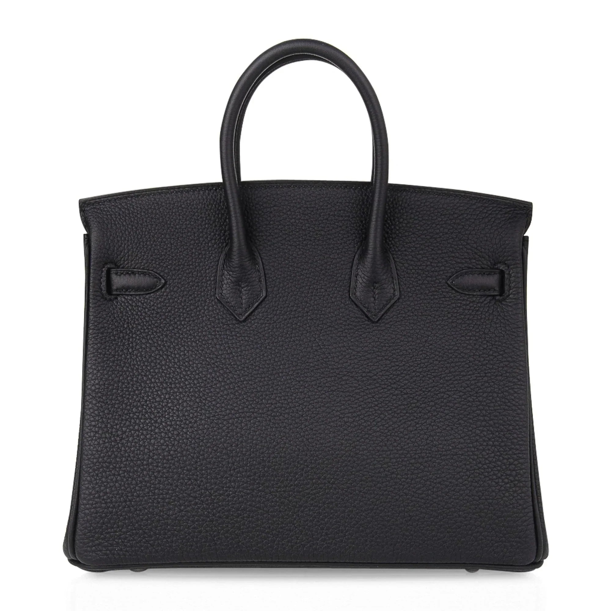 Birkin 25 Bag Black Palladium Hardware Togo Leather