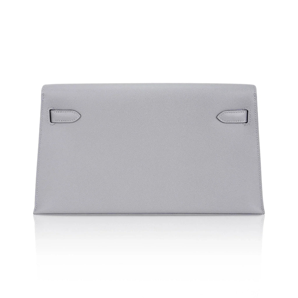 Kelly Elan Gris Pantin Veau Madame Leather with Palladium Hardware